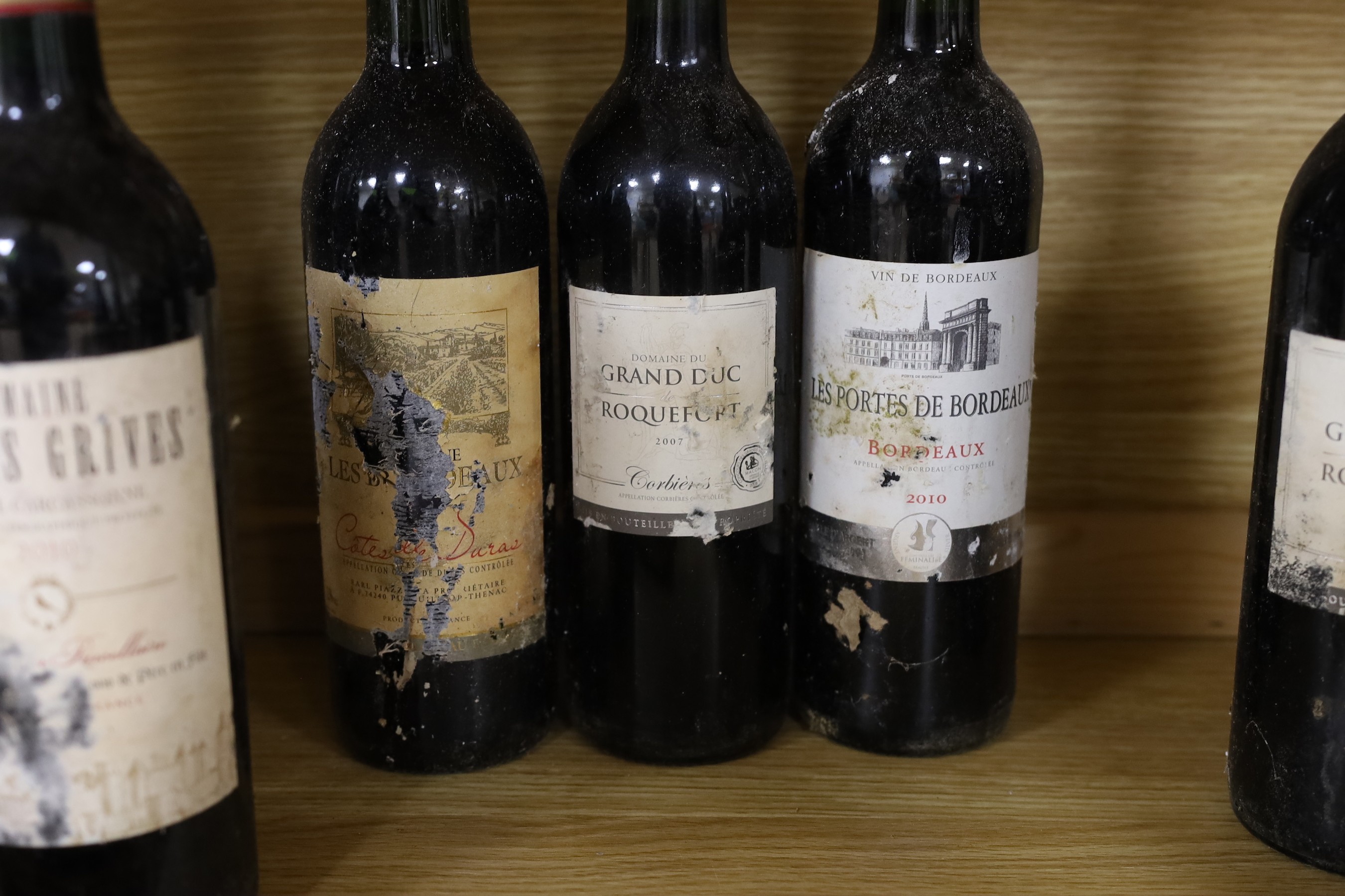 Ten bottles of mixed wines